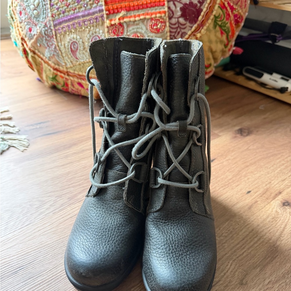 Sorel Joan Of Arctic Wedge II Boot Women's Waterproof Leather Quarry